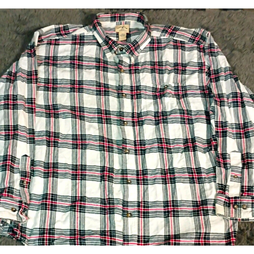 Vintage Blue Mountain  Red Plaid long sleeve Button-Up Shirt 3XL  Button-Down